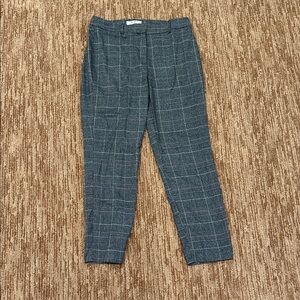 White House Black Market Men's Gray Windowpane Dress Pants